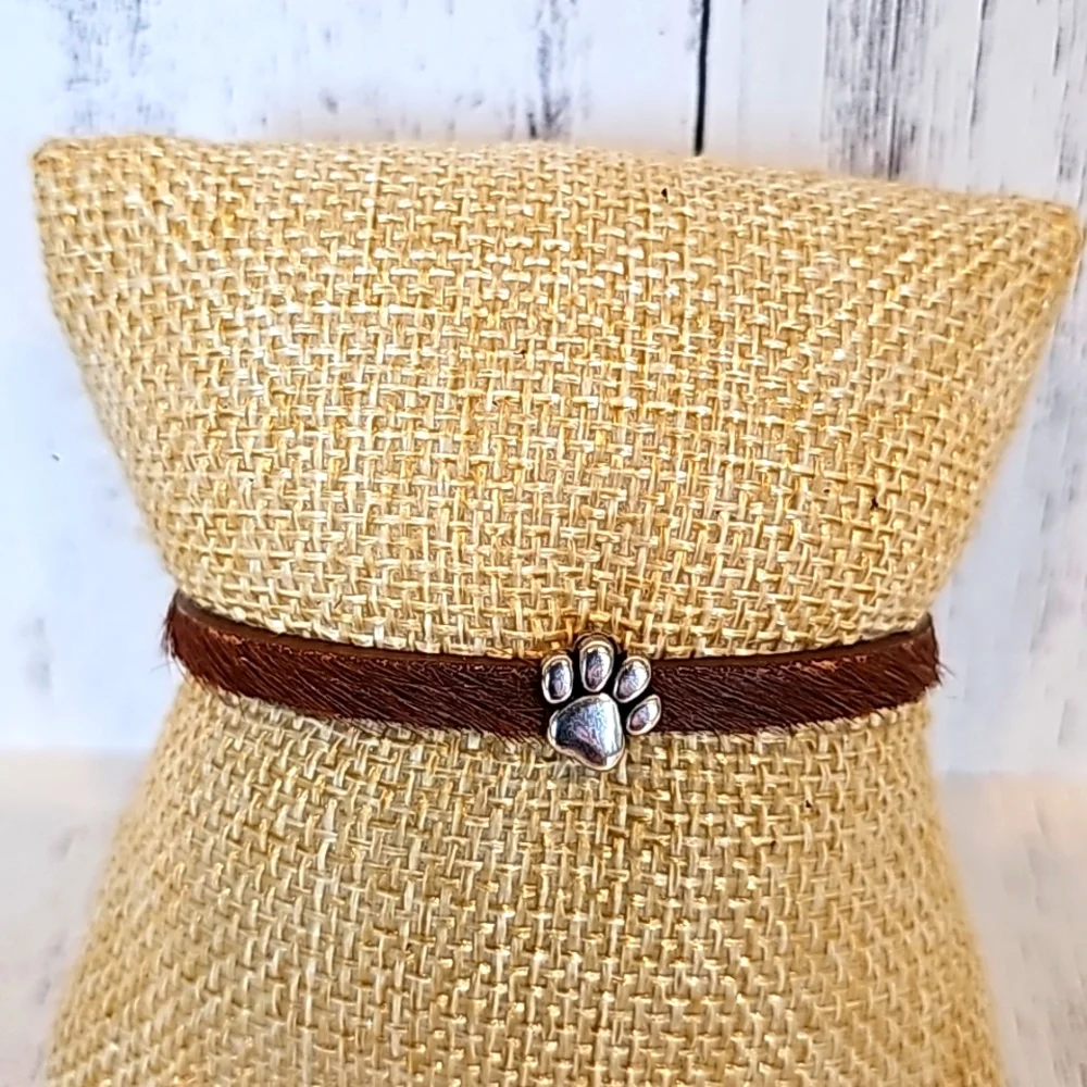 HAND MADE COWHIDE LEATHER DOG BRACELET